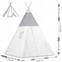 Tipi namiot dla dzieci z girlandą i światełkami poduszki lampka LED