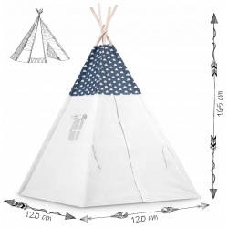 Tipi namiot dla dzieci z girlandą i światełkami poduszki lampka LED