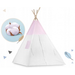 Tipi namiot dla dzieci z girlandą i światełkami poduszki lampka LED