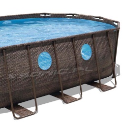 Basen owalny z okienkami 549 x 274 x 122 cm ogrodowy 18w1 Bestway 56716