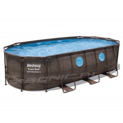 Basen owalny z okienkami 549 x 274 x 122 cm ogrodowy 18w1 Bestway 56716