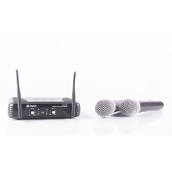 Zestaw mikrofonowy 2 mikrofony bezprzewodowe doręczny UHF STWM722 Skytec