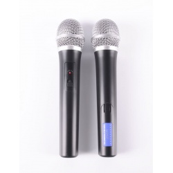 Zestaw mikrofonowy 2 mikrofony bezprzewodowe doręczny UHF STWM722 Skytec