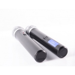 Zestaw mikrofonowy 2 mikrofony bezprzewodowe doręczny UHF STWM722 Skytec