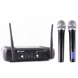 Zestaw mikrofonowy 2 mikrofony bezprzewodowe doręczny UHF STWM722 Skytec