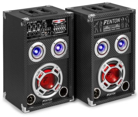 Aktywny zestaw głośników do karaoke Fenton KA-06 400W Bluetooth oświetlenie LED