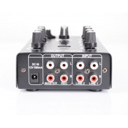Mikser 2-kanałowy z USB Ibiza Sound dla DJ'a MIX500BT crossfader 2 Bluetooth