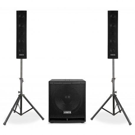 Aktywny zestaw nagłośnieniowy Vonyx VX880BT 2.1 statywy kolumny subwoofer