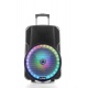 Kolumna z rączką jak walizka na kółkach głośnik mobilny LED 15''/38cm radio FM PARTY-15RGB
