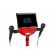 Przenośna scena do karaoke z podświetlaną matą Fenton 2 mikrofony statyw Bluetooth KSM15