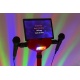 Przenośna scena do karaoke z podświetlaną matą Fenton 2 mikrofony statyw Bluetooth KSM15