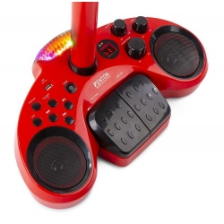 Przenośna scena do karaoke z podświetlaną matą Fenton 2 mikrofony statyw Bluetooth KSM15
