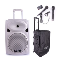 Aktywna kolumna mobilna Ibiza Sound PORT10UHF-BT z odtwarzaczem MP3 SD US tunerem FM oraz odbiornikiem