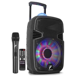 Przenośny zestaw nagłośnieniowy FT12JB 12" z efektem świetlnym mikrofon karaoke