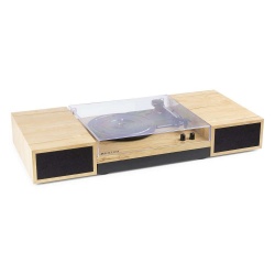 Gramofon z głośnikami RP165 zestaw stereo Bluetooth RCA klocki jasne drewno