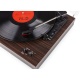 Gramofon z głośnikami RP165D zestaw stereo Bluetooth RCA klocki ciemne drewno