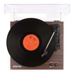Gramofon z głośnikami RP165D zestaw stereo Bluetooth RCA klocki ciemne drewno