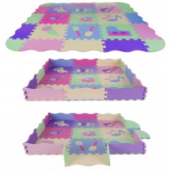Puzzle piankowe gruba mata edukacyjna 30x30cm termiczna intrumenty muzyczne