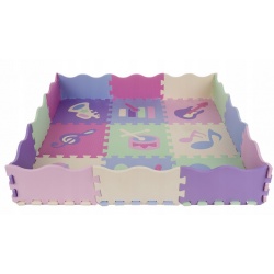 Puzzle piankowe gruba mata edukacyjna 30x30cm termiczna intrumenty muzyczne