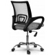 Fotel biurowy obrotowy krzesło oddychające oparcie z mikrosiatki czarne