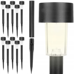 Lampki solarne ogrodowe 10 sztuk lampa pionowa solarna oświetlenie alejki
