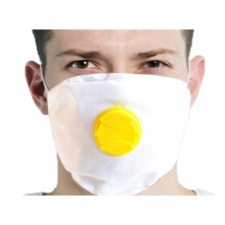 Maska ochronna maseczka filtr FFP1 antywirusowa z zaworkiem wydechowym