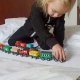 Kolejka drewniana wagony i pociągi 12 sztuk na magnes lokomotywa zabawka