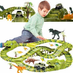 Terenowy tor samochodowy Dinozaury Park dinosaur 240 el.XXL