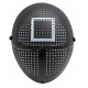 Maska SQUID GAME kwadrat uprawnienia 2 poziom strażnika COSPLAY na gumkę