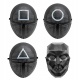 Maska SQUID GAME trójkąt uprawnienia 1 poziom strażnika COSPLAY na gumkę