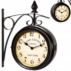 Zegar ścienny dworcowy dwustronny retro Loft Grand Central Terminal New York