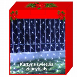 Świecąca siatka na drzewka taras lampki choinkowe LED 2 x 2,6m 160 lampek