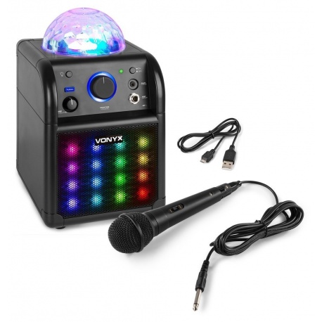 Głośnik przenośny Bluetooth zestaw mikrofon do karaoke z efektem LED SBS50B