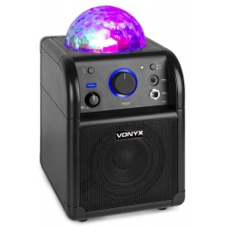 Głośnik przenośny karaoke LED SBS50 BT czarny Jelly Ball kula dyskotekowa
