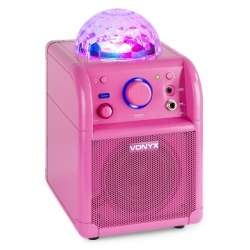 Głośnik przenośny karaoke LED SBS50 BT czarny Jelly Ball kula dyskotekowa