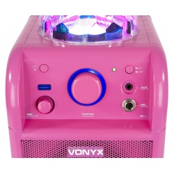 Głośnik przenośny karaoke LED SBS50 BT czarny Jelly Ball kula dyskotekowa