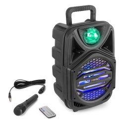 Głośnik mobilny imprezowy FP8JB 8'' LED Fenton mikrofon przewodowy pilot