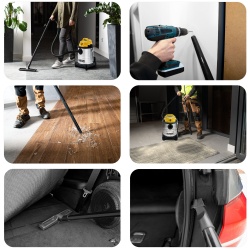 Odkurzacz przemysłowy 20L 1200W do popiołu czyszczenia kominka 4 filtry