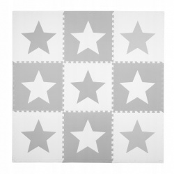 Mata piankowa do zabawy 180 x 180 cm termiczna puzzle 9cm gwiazdy