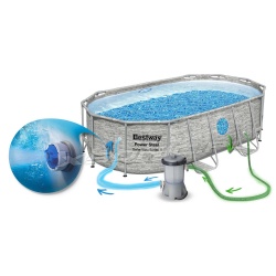 Basen stelażowy z oknami 427 x 250 x 100 cm owalny 12w1 Bestway 56714N