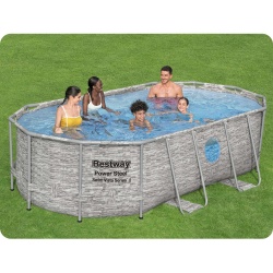 Basen stelażowy z oknami 427 x 250 x 100 cm owalny 12w1 Bestway 56714N