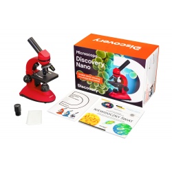 Mikroskop Discovery Nano Polar z książką achromatyczny układ optyczny oświetlenie LED powiększenie 40-400x