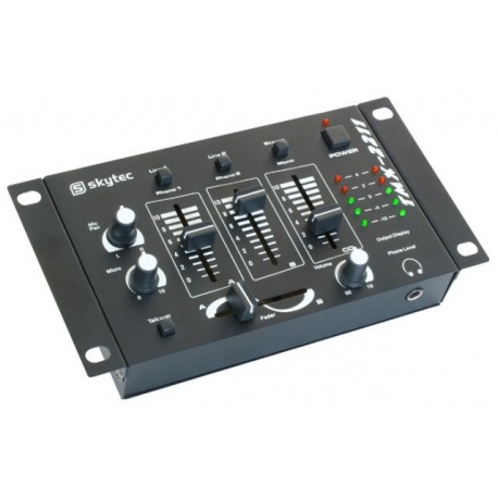 Kompaktowy, 4-kanałowy mikser dla DJa z funkcją Talkover oraz możliwością podłączenia dwóch mikrofonów.
