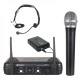 Zestaw mikrofonowy Vonyx mikrofony bezprzewodowe VHF doręczny i nagłowny