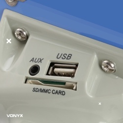 Mocny megafon z syreną USB SD odtwarzacz MP3 Bluetooth 55W Vonyx MEG055