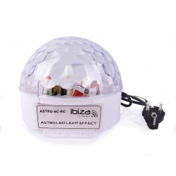Półkula obrotowa LED Ibiza ASTRO-9C efekt mini LED 9 kolorów pilot tryb auto