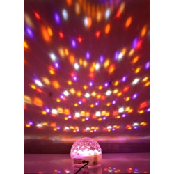 Półkula obrotowa LED Ibiza ASTRO-9C efekt mini LED 9 kolorów pilot tryb auto