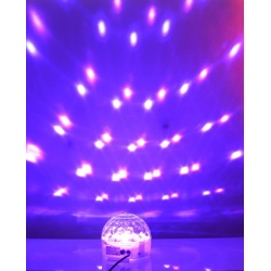 Półkula obrotowa LED Ibiza ASTRO-9C efekt mini LED 9 kolorów pilot tryb auto