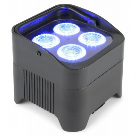 Oświetlacz sieciowy na baterie 12V lub 230V LED BBP94 Uplight Par 4x10W RGBWA-UV