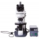 Mikroskop Levenhuk MED PRO 600 Fluo układ optyczny z korekcją do nieskończoności